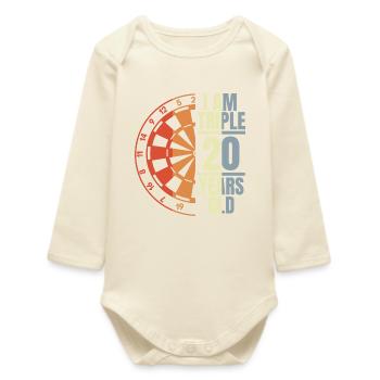 Fléchettes Papi - Body bébé manches longues biologique - écru doux - Devant