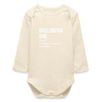 guitare basse - Body bébé manches longues biologique - écru doux - Devant