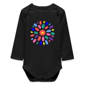 HAPPY BIRTHDAY. HAPPY BIRTHDAY. CONGRATULATIONS - Baby Organic Long-Sleeved Bodysuit - black - Front