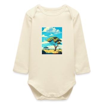Krüger Nationalpark Südafrika Reiseposter - Baby Organic Langarmbody - Natur - Vorne