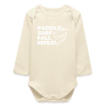 Paddle Surf Fall Repeat - Baby Organic Langarmbody - Natur - Vorne