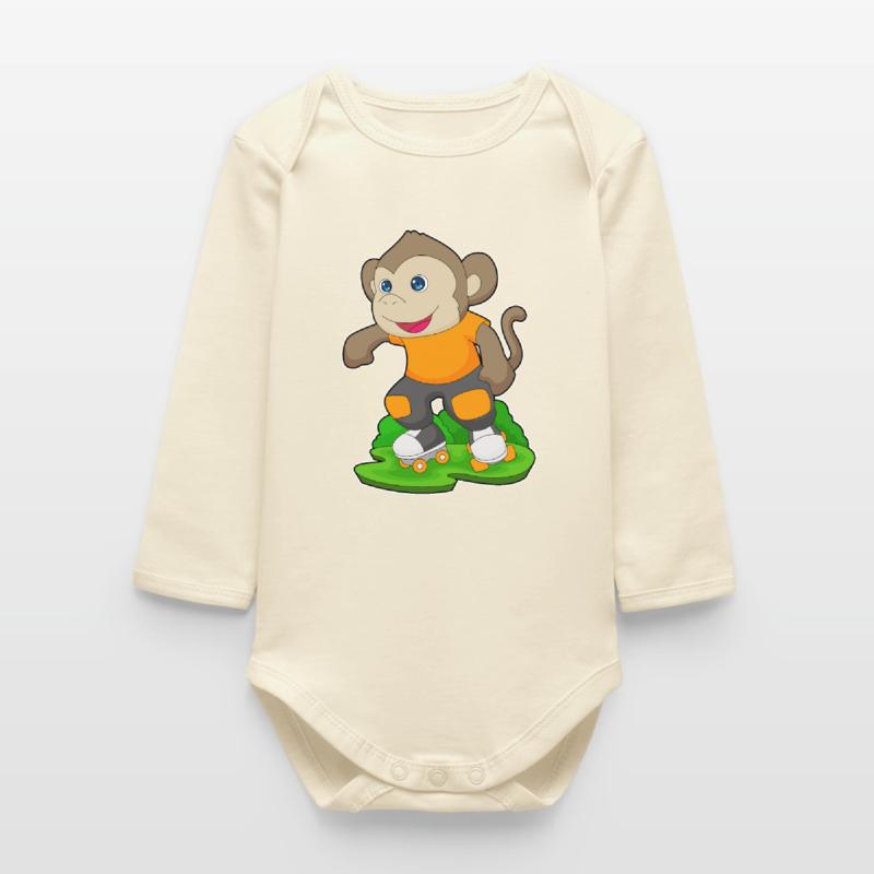 Monkey Rollers Rollers Rollers Body bébé manches longues biologique