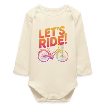 Lebendiges Fahrraddesign - Baby Organic Langarmbody - Natur - Vorne