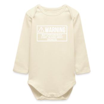 Sneaker - Baby Organic Long-Sleeved Bodysuit - soft Ecru - Front