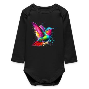 Colibri - Body bébé manches longues biologique - noir - Devant