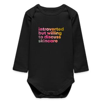 Soins de la peau - Body bébé manches longues biologique - noir - Devant