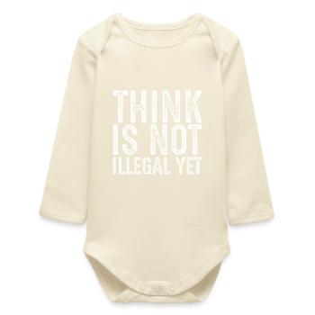 think is not illegal yet - Body bébé manches longues biologique - écru doux - Devant