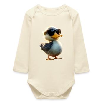 Canard, Canard colvert, Caneton, Caneton, , Canard - Body bébé manches longues biologique - écru doux - Devant
