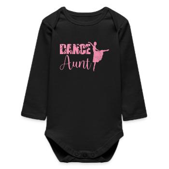 Danse Tante Fière Danse Tante De Danseuse Tante Danseuse - Body bébé manches longues biologique - noir - Devant