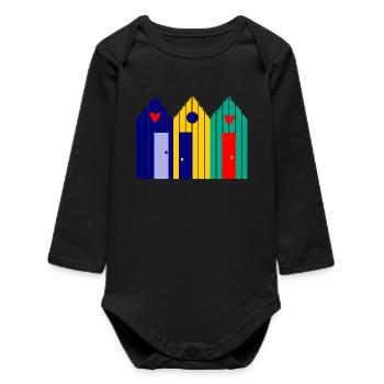 anniversary. Anniversary Decade. humor. funny - Baby Organic Long-Sleeved Bodysuit - black - Front