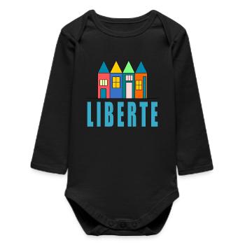Jahrestag. Jubiläumsdekade. Humor. komisch - Baby Organic Langarmbody - Schwarz - Vorne