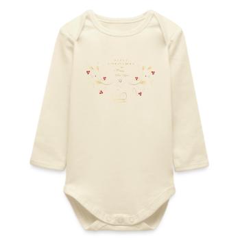 Merry Christmas, Happy New Year - Baby Organic Langarmbody - Natur - Vorne