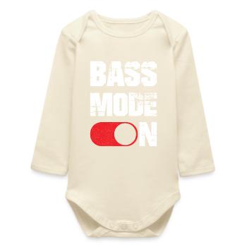 Bass mode on funny - Baby Organic Long-Sleeved Bodysuit - soft Ecru - Front