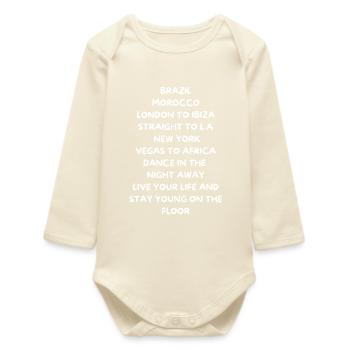 BRAZIL MOROCCO - Baby Organic Long-Sleeved Bodysuit - soft Ecru - Front