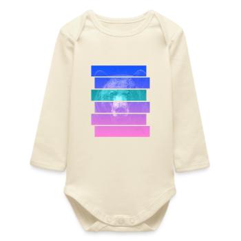 Bear - Baby Organic Long-Sleeved Bodysuit - soft Ecru - Front