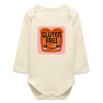 GLUTENUNVERTRÄGLICHKEIT GLUTENFREI ZÖLIAKIE - Baby Organic Langarmbody - Natur - Vorne