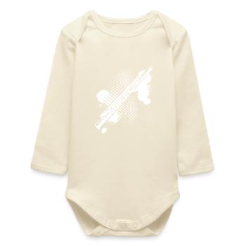Teinture de flûte - Body bébé manches longues biologique - écru doux - Devant