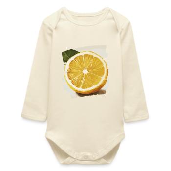 Citron - Body bébé manches longues biologique - écru doux - Devant