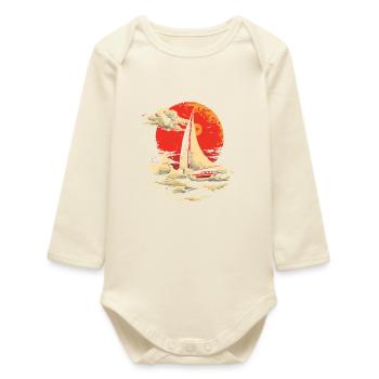 Sailing 90s Look - Baby Organic Long-Sleeved Bodysuit - soft Ecru - Front