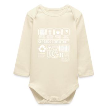 Sap Basis Consultant multi tasking problem solving - Baby Organic Long-Sleeved Bodysuit - soft Ecru - Front