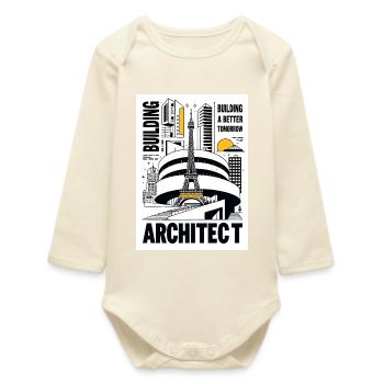 Architect - Body bébé manches longues biologique - écru doux - Devant