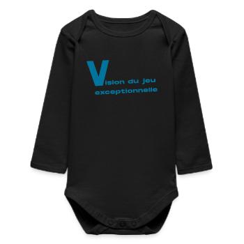 Vision du Jeu - Body bébé manches longues biologique - noir - Devant