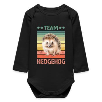 Igel - Baby Organic Langarmbody - Schwarz - Vorne