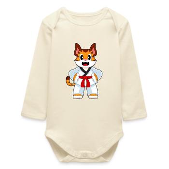 Tiger Karate Arts Martiaux - Body bébé manches longues biologique - écru doux - Devant