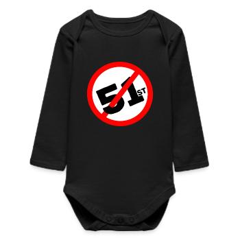 51e État Pas question - Body bébé manches longues biologique - noir - Devant