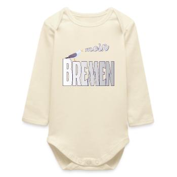 Bremen Möwe & Moin Design - Baby Organic Langarmbody - Natur - Vorne