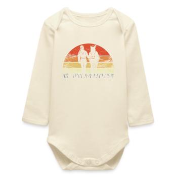 Vintage Rider - Baby Organic Long-Sleeved Bodysuit - soft Ecru - Front