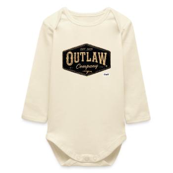 Outlaw Company Vintage Patch - Baby Organic Long-Sleeved Bodysuit - soft Ecru - Front