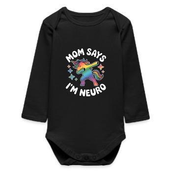 Neurodivers - Baby Organic Long-Sleeved Bodysuit - black - Front