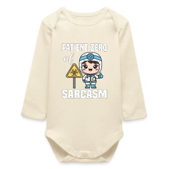 PATIENT NULL DES SARKASMUS - GESCHENK DES ARZTES - Baby Organic Langarmbody - Natur - Vorne