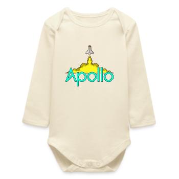 Apollo – lancement d’une fusée dans l’espace - Body bébé manches longues biologique - écru doux - Devant