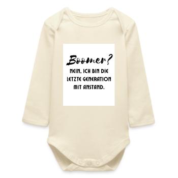 Génération avec style - Body bébé manches longues biologique - écru doux - Devant