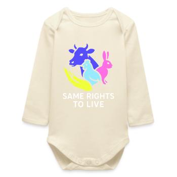 same rights to live - Baby Organic Langarmbody - Natur - Vorne