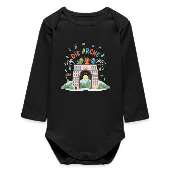 Die Arche der Freude - Baby Organic Langarmbody - Schwarz - Vorne