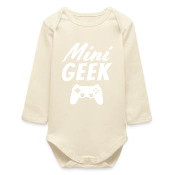 Geek Junior - Body bébé manches longues biologique - écru doux - Devant