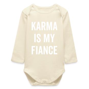 Le karma est mon fiancé - Body bébé manches longues biologique - écru doux - Devant