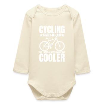 Cycling Sister-in-law Bike Rider Cyclist Sister - Baby Organic Langarmbody - Natur - Vorne