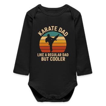 Karate Dad Sunset Fitness Tee - Baby Organic Long-Sleeved Bodysuit - black - Front