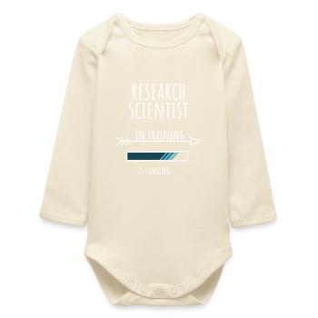 Research Scientist Gift Profession Education - Baby Organic Long-Sleeved Bodysuit - soft Ecru - Front