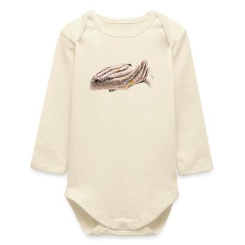 Wedding - Baby Organic Long-Sleeved Bodysuit - soft Ecru - Front