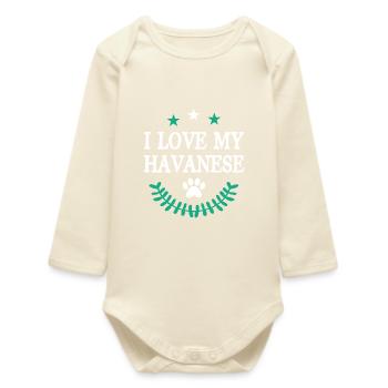 Havanais - Body bébé manches longues biologique - écru doux - Devant