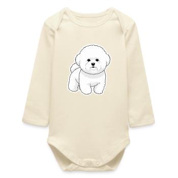 Bichon Mignon  - Body bébé manches longues biologique - écru doux - Devant