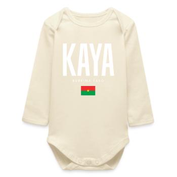Kaya Burkina Faso - Body bébé manches longues biologique - écru doux - Devant