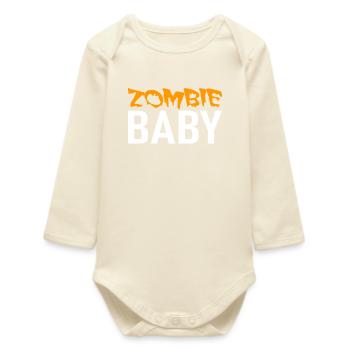 Bébé zombie - Halloween - Horreur - Body bébé manches longues biologique - écru doux - Devant