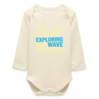 Jetski-Fahrer-Abenteuer-Ozean-Humor - Baby Organic Langarmbody - Natur - Vorne
