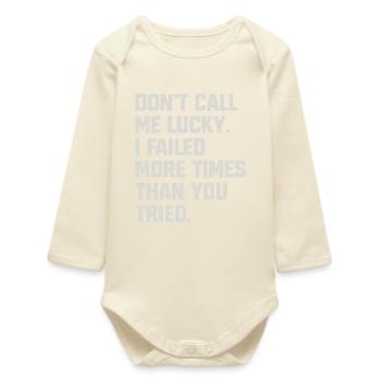 Humorous quote for confidant - Baby Organic Long-Sleeved Bodysuit - soft Ecru - Front